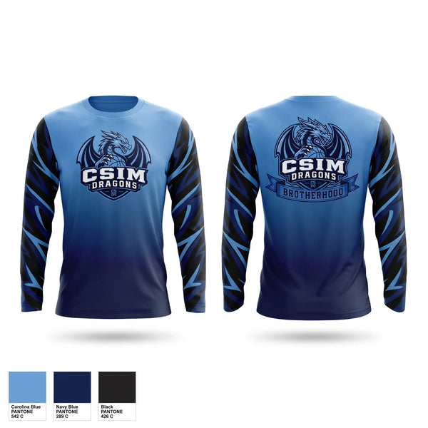 Long Sleeve Performance Shirt, Dragons, Baseball, Teamtime, Team time, sublimation, custom sports apparel, team uniforms, spirit wear, spiritwear, sports uniforms, custom shirts, team store, custom team store, fundraiser sports, apparel fundraiser