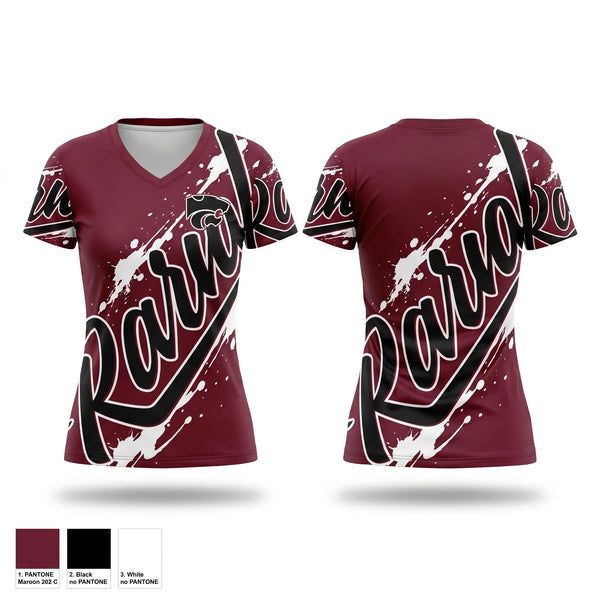 Womens Short Sleeve Vneck Shirt, Whitehouse Wildcats, , Teamtime, Team time, sublimation, custom sports apparel, team uniforms, spirit wear, spiritwear, sports uniforms, custom shirts, team store, custom team store, fundraiser sports, apparel fundraiser