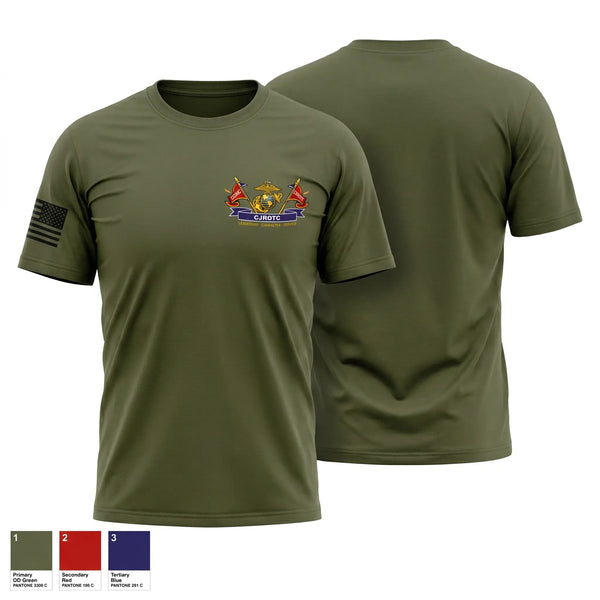 Old School Cotton Feel Shirt, Liberty Christian Academy CJROTC, Marines, Teamtime, Team time, sublimation, custom sports apparel, team uniforms, spirit wear, spiritwear, sports uniforms, custom shirts, team store, custom team store, fundraiser sports, apparel fundraiser