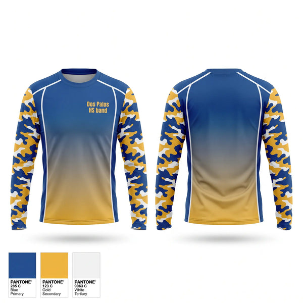 Long Sleeve Performance Shirt, Dos Palos HS band, Baseball, Teamtime, Team time, sublimation, custom sports apparel, team uniforms, spirit wear, spiritwear, sports uniforms, custom shirts, team store, custom team store, fundraiser sports, apparel fundraiser