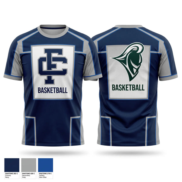 Soft Poly Tee Cotton Like Feel, Fellowship Christian School, Men's Basketball, Teamtime, Team time, sublimation, custom sports apparel, team uniforms, spirit wear, spiritwear, sports uniforms, custom shirts, team store, custom team store, fundraiser sports, apparel fundraiser