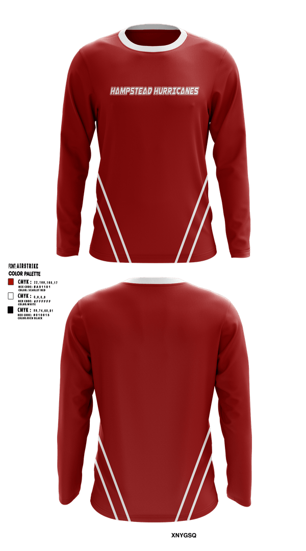 Long Sleeve Performance Shirt, Hampstead Hurricanes Baseball, Baseball, Teamtime, Team time, sublimation, custom sports apparel, team uniforms, spirit wear, spiritwear, sports uniforms, custom shirts, team store, custom team store, fundraiser sports, apparel fundraiser