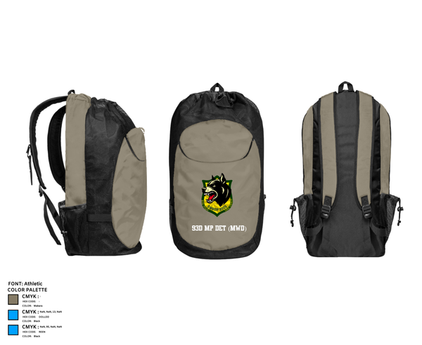 Gear Bag, 93D MP DET (MWD), , Teamtime, Team time, sublimation, custom sports apparel, team uniforms, spirit wear, spiritwear, sports uniforms, custom shirts, team store, custom team store, fundraiser sports, apparel fundraiser