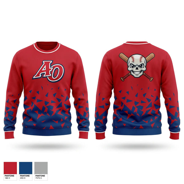 Crew Neck Sweatshirt, Amador Outlaws, Baseball, Teamtime, Team time, sublimation, custom sports apparel, team uniforms, spirit wear, spiritwear, sports uniforms, custom shirts, team store, custom team store, fundraiser sports, apparel fundraiser