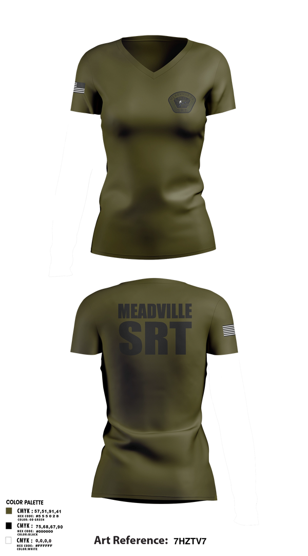 Womens Short Sleeve Vneck Shirt, Meadville SRT, Police, Teamtime, Team time, sublimation, custom sports apparel, team uniforms, spirit wear, spiritwear, sports uniforms, custom shirts, team store, custom team store, fundraiser sports, apparel fundraiser