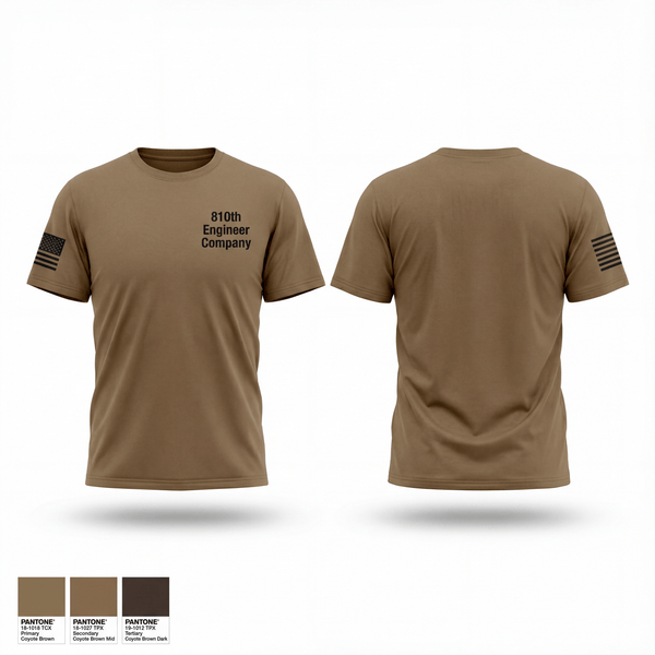 Old School Cotton Feel Shirt, 810th Engineer Company, National Guard, Teamtime, Team time, sublimation, custom sports apparel, team uniforms, spirit wear, spiritwear, sports uniforms, custom shirts, team store, custom team store, fundraiser sports, apparel fundraiser
