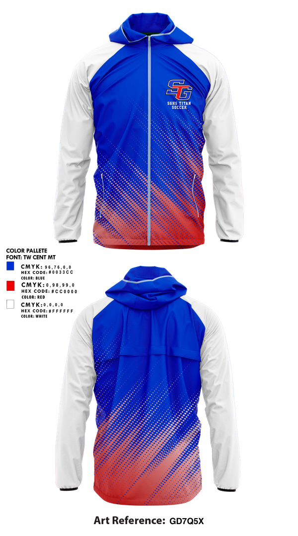 Windbreaker, SGHS Titan Soccer, Men's Soccer, Teamtime, Team time, sublimation, custom sports apparel, team uniforms, spirit wear, spiritwear, sports uniforms, custom shirts, team store, custom team store, fundraiser sports, apparel fundraiser