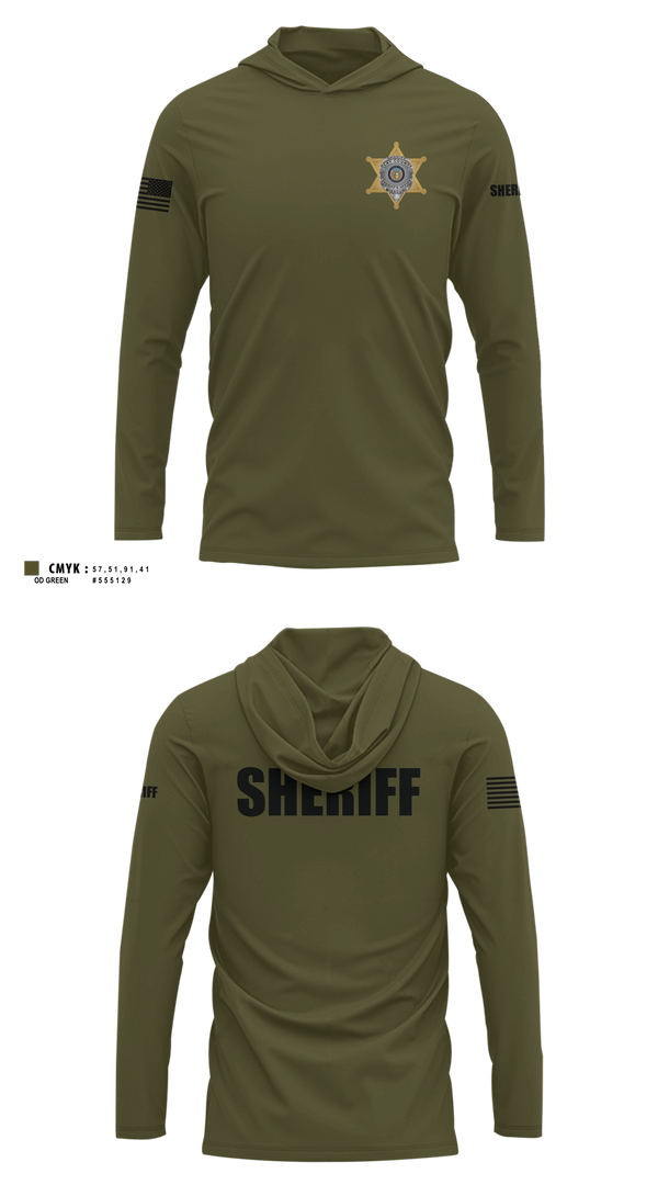 Long Sleeve hooded sunshirt, Clay County Courts, Police, Teamtime, Team time, sublimation, custom sports apparel, team uniforms, spirit wear, spiritwear, sports uniforms, custom shirts, team store, custom team store, fundraiser sports, apparel fundraiser