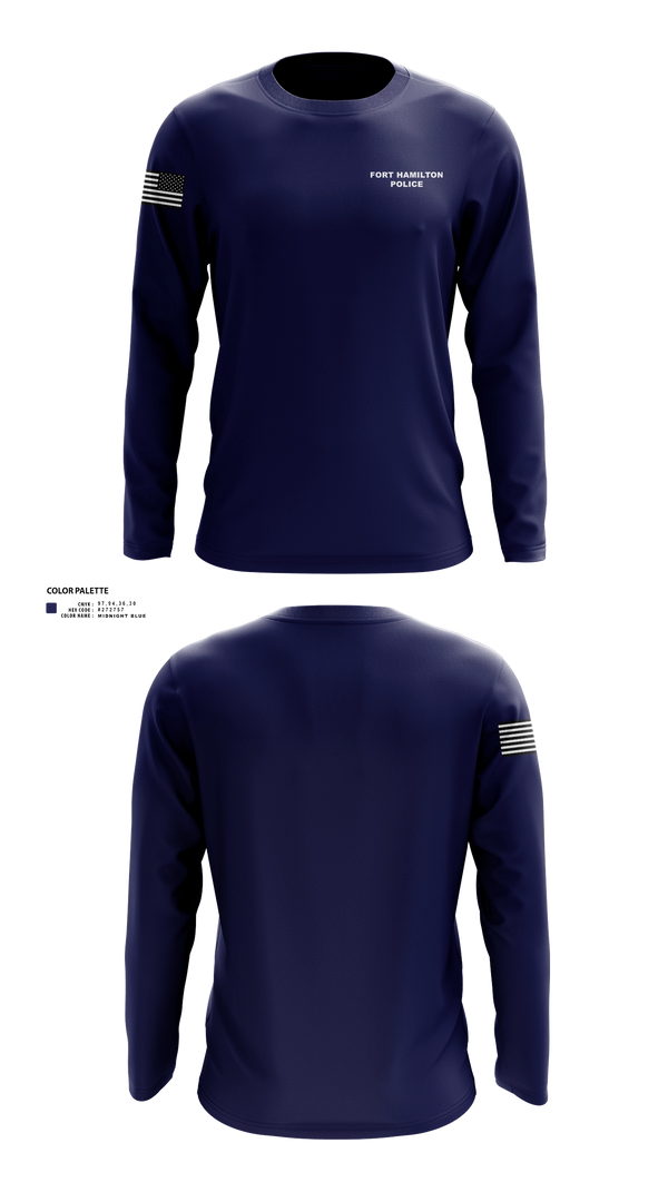 Long Sleeve Performance Shirt, Fort Hamilton Police, Police, Teamtime, Team time, sublimation, custom sports apparel, team uniforms, spirit wear, spiritwear, sports uniforms, custom shirts, team store, custom team store, fundraiser sports, apparel fundraiser