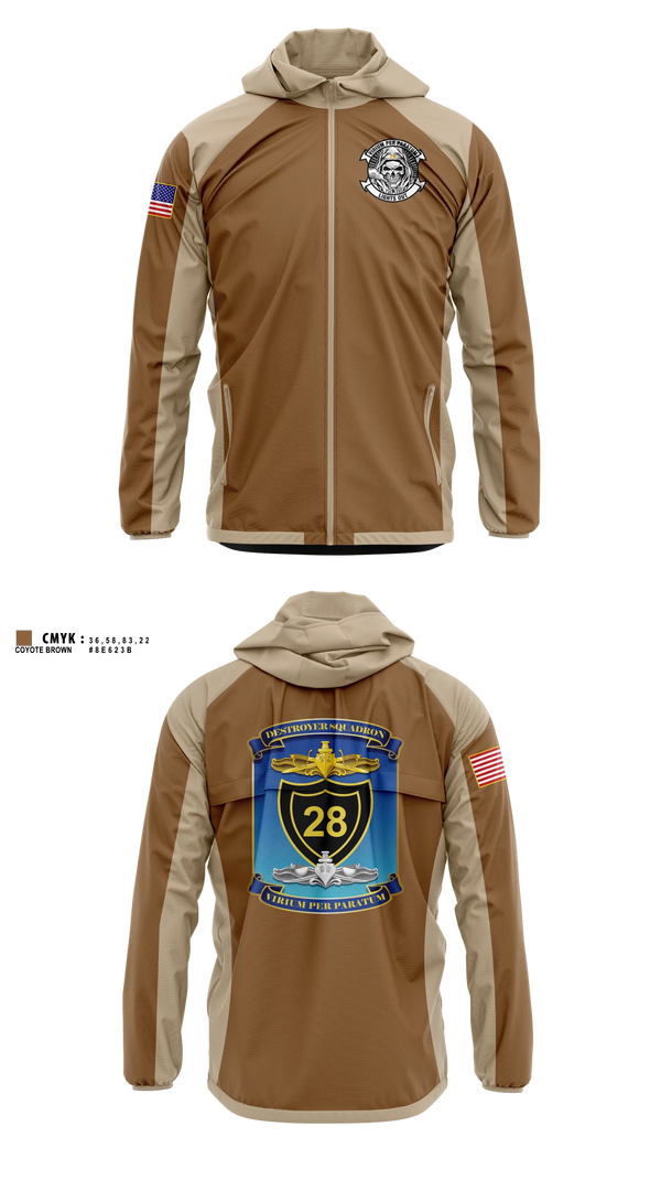 Windbreaker, Destroyer Squadron 28, Navy, Teamtime, Team time, sublimation, custom sports apparel, team uniforms, spirit wear, spiritwear, sports uniforms, custom shirts, team store, custom team store, fundraiser sports, apparel fundraiser