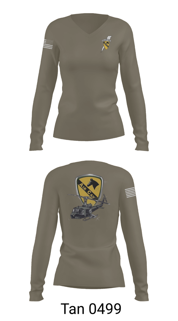 Womens Long Sleeve Vneck Shirt, 3227 aircav, Army, Teamtime, Team time, sublimation, custom sports apparel, team uniforms, spirit wear, spiritwear, sports uniforms, custom shirts, team store, custom team store, fundraiser sports, apparel fundraiser