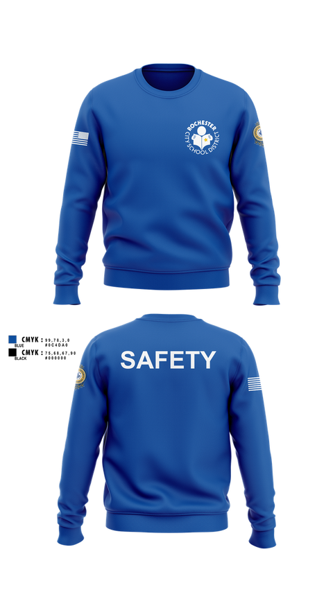Crew Neck Sweatshirt, RCSD ROCHESTER NY, Police, Teamtime, Team time, sublimation, custom sports apparel, team uniforms, spirit wear, spiritwear, sports uniforms, custom shirts, team store, custom team store, fundraiser sports, apparel fundraiser