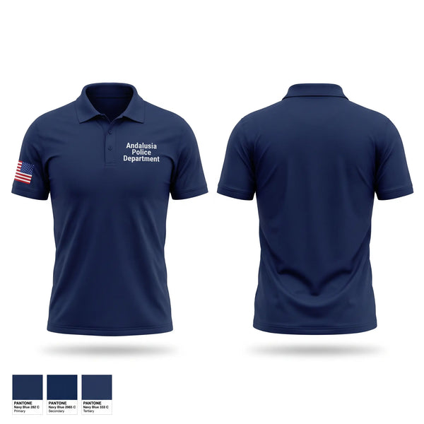 Short Sleeve Performance Polo, Andalusia Police Department, Police, Teamtime, Team time, sublimation, custom sports apparel, team uniforms, spirit wear, spiritwear, sports uniforms, custom shirts, team store, custom team store, fundraiser sports, apparel fundraiser