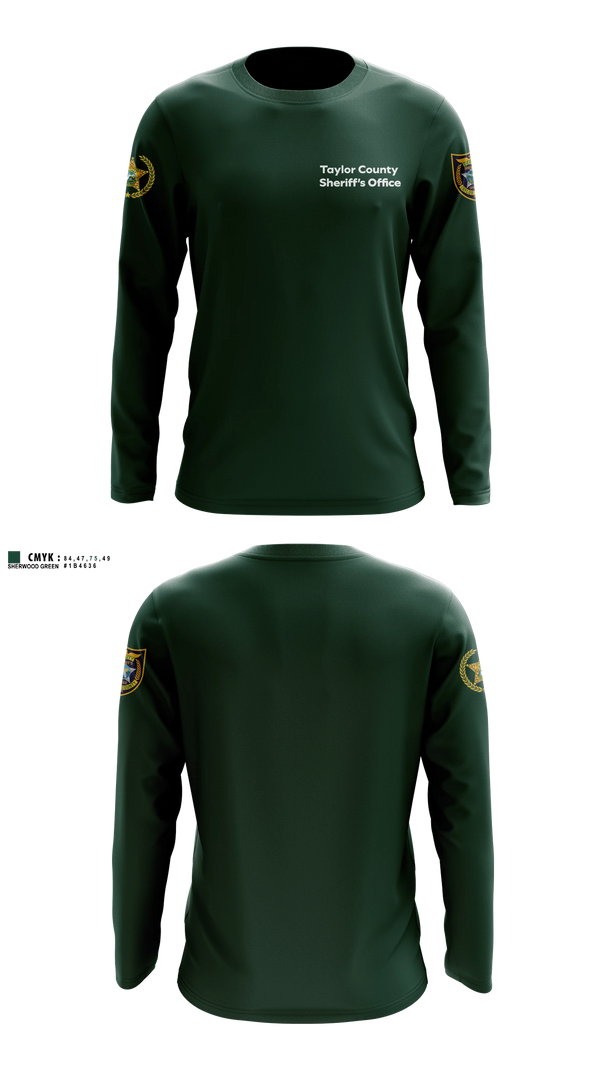 Long Sleeve Performance Shirt, Taylor County Sheriff’s Office, Police, Teamtime, Team time, sublimation, custom sports apparel, team uniforms, spirit wear, spiritwear, sports uniforms, custom shirts, team store, custom team store, fundraiser sports, apparel fundraiser