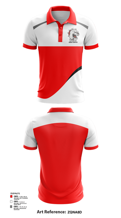 Short Sleeve Performance Polo, La Plata R-2 Cross Country, Cross Country, Teamtime, Team time, sublimation, custom sports apparel, team uniforms, spirit wear, spiritwear, sports uniforms, custom shirts, team store, custom team store, fundraiser sports, apparel fundraiser
