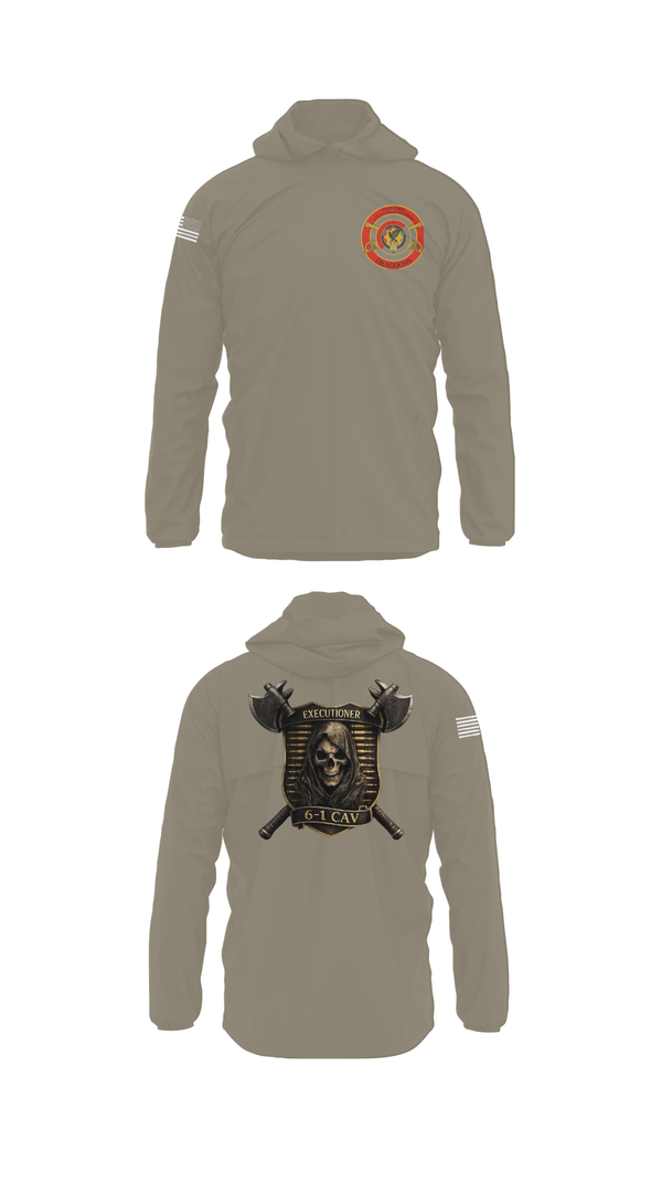Windbreaker, E Trp, 6-1 CAV, Army, Teamtime, Team time, sublimation, custom sports apparel, team uniforms, spirit wear, spiritwear, sports uniforms, custom shirts, team store, custom team store, fundraiser sports, apparel fundraiser