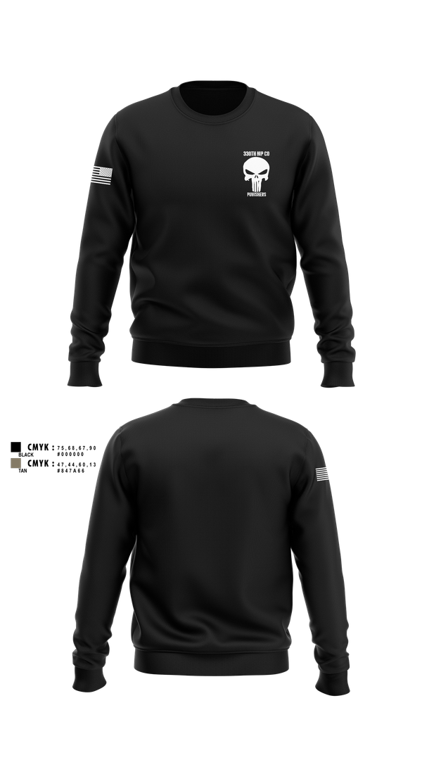 Crew Neck Sweatshirt, 330th MP Co, National Guard, Teamtime, Team time, sublimation, custom sports apparel, team uniforms, spirit wear, spiritwear, sports uniforms, custom shirts, team store, custom team store, fundraiser sports, apparel fundraiser