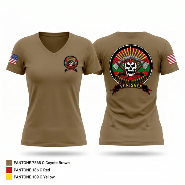 Womens Short Sleeve Vneck Shirt, 1st Battalion 4th Infantry Regiment, Army, Teamtime, Team time, sublimation, custom sports apparel, team uniforms, spirit wear, spiritwear, sports uniforms, custom shirts, team store, custom team store, fundraiser sports, apparel fundraiser
