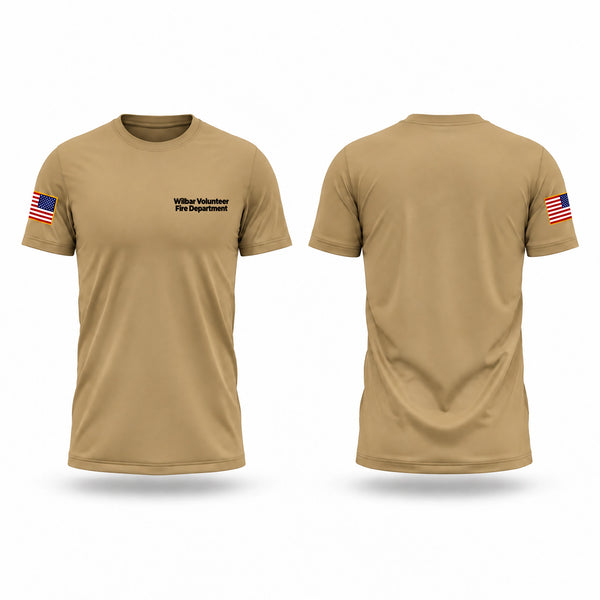 Old School Cotton Feel Shirt, Wilbar Volunteer Fire Department, Fire Department, Teamtime, Team time, sublimation, custom sports apparel, team uniforms, spirit wear, spiritwear, sports uniforms, custom shirts, team store, custom team store, fundraiser sports, apparel fundraiser
