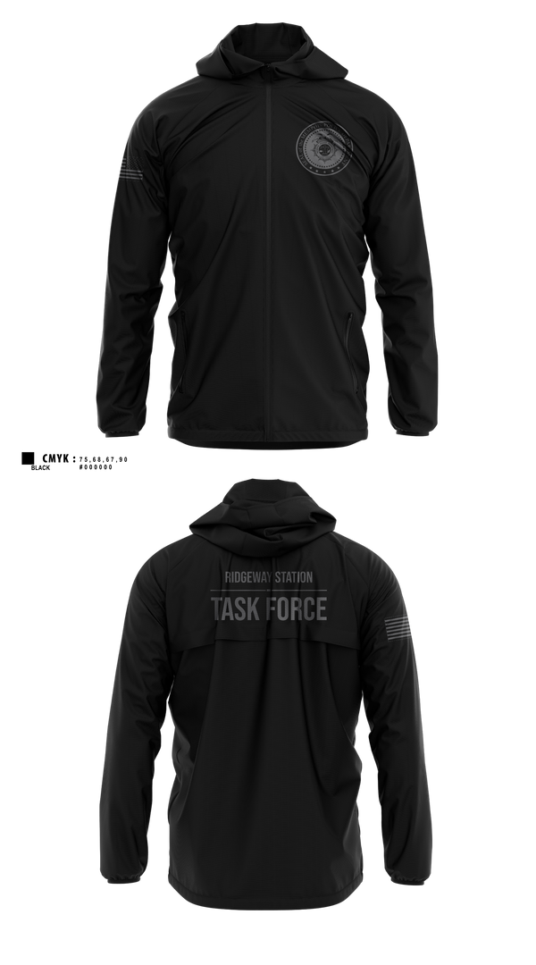 Windbreaker, Ridgeway Station Task Force, Police, Teamtime, Team time, sublimation, custom sports apparel, team uniforms, spirit wear, spiritwear, sports uniforms, custom shirts, team store, custom team store, fundraiser sports, apparel fundraiser