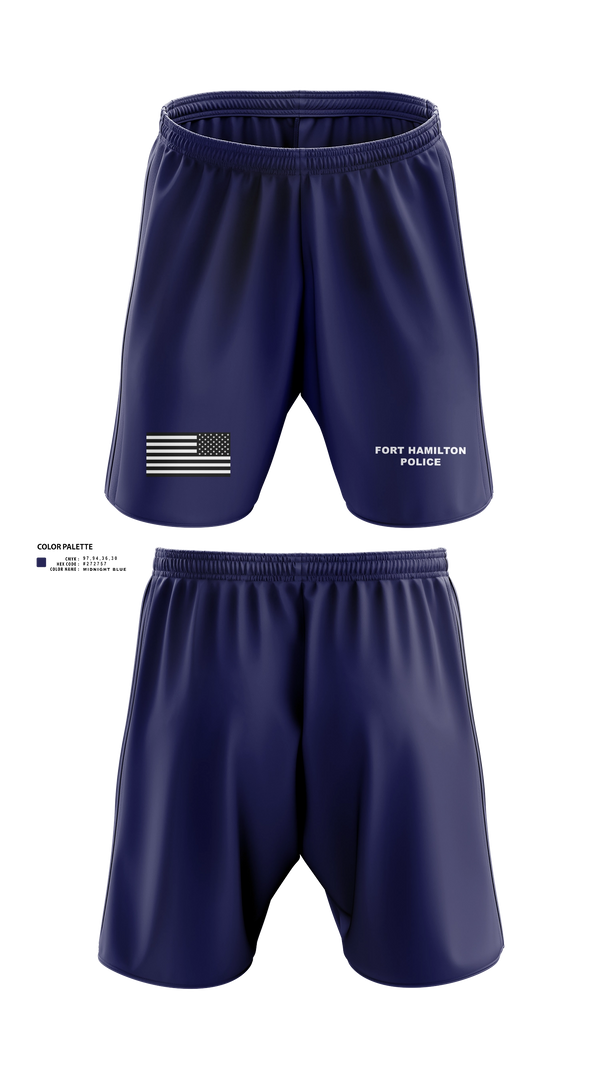 Athletic Shorts With Pockets, Fort Hamilton Police, Police, Teamtime, Team time, sublimation, custom sports apparel, team uniforms, spirit wear, spiritwear, sports uniforms, custom shirts, team store, custom team store, fundraiser sports, apparel fundraiser