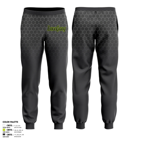 Joggers, LuxeGang, Men's Basketball, Teamtime, Team time, sublimation, custom sports apparel, team uniforms, spirit wear, spiritwear, sports uniforms, custom shirts, team store, custom team store, fundraiser sports, apparel fundraiser