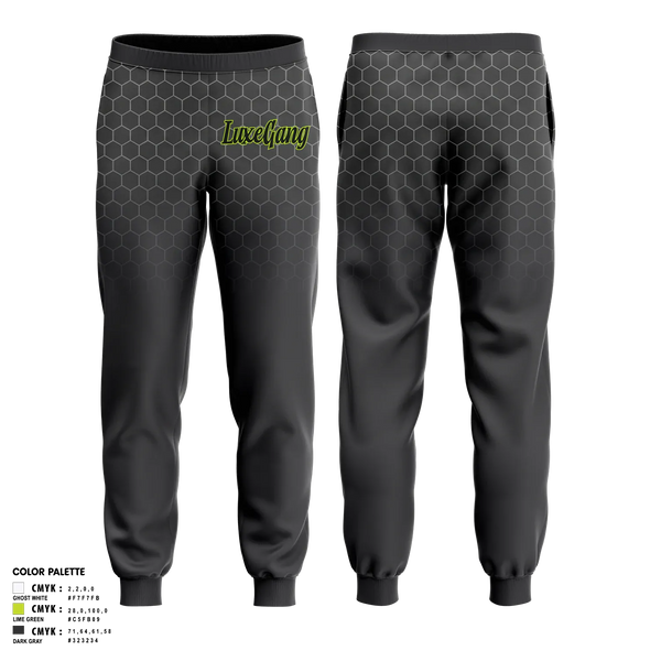 Joggers, LuxeGang, Men's Basketball, Teamtime, Team time, sublimation, custom sports apparel, team uniforms, spirit wear, spiritwear, sports uniforms, custom shirts, team store, custom team store, fundraiser sports, apparel fundraiser