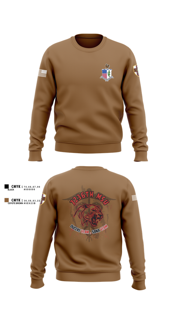 Crew Neck Sweatshirt, 7236 Medical Support Unit, Army, Teamtime, Team time, sublimation, custom sports apparel, team uniforms, spirit wear, spiritwear, sports uniforms, custom shirts, team store, custom team store, fundraiser sports, apparel fundraiser