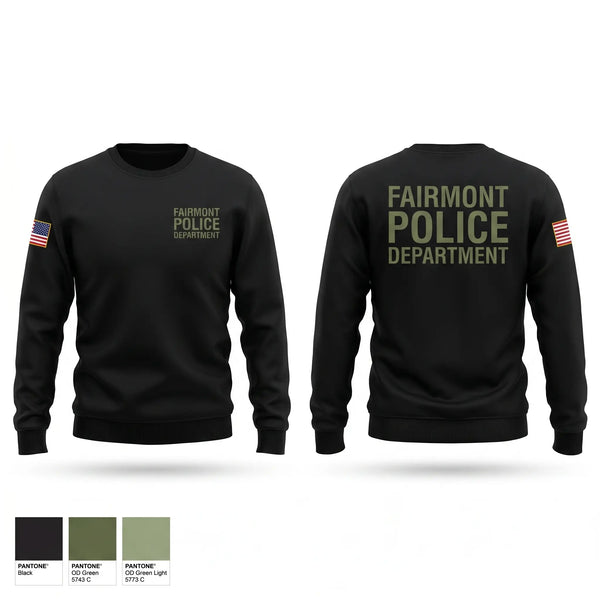 Crew Neck Sweatshirt, Fairmont Police Department, Police, Teamtime, Team time, sublimation, custom sports apparel, team uniforms, spirit wear, spiritwear, sports uniforms, custom shirts, team store, custom team store, fundraiser sports, apparel fundraiser