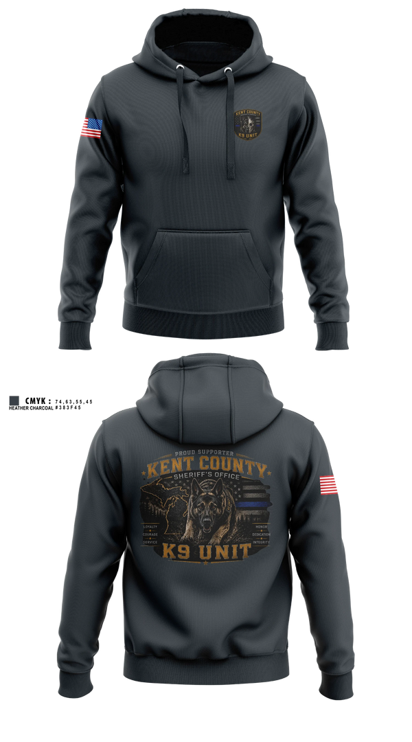 Hoodie, KCSO K9, Police, Teamtime, Team time, sublimation, custom sports apparel, team uniforms, spirit wear, spiritwear, sports uniforms, custom shirts, team store, custom team store, fundraiser sports, apparel fundraiser