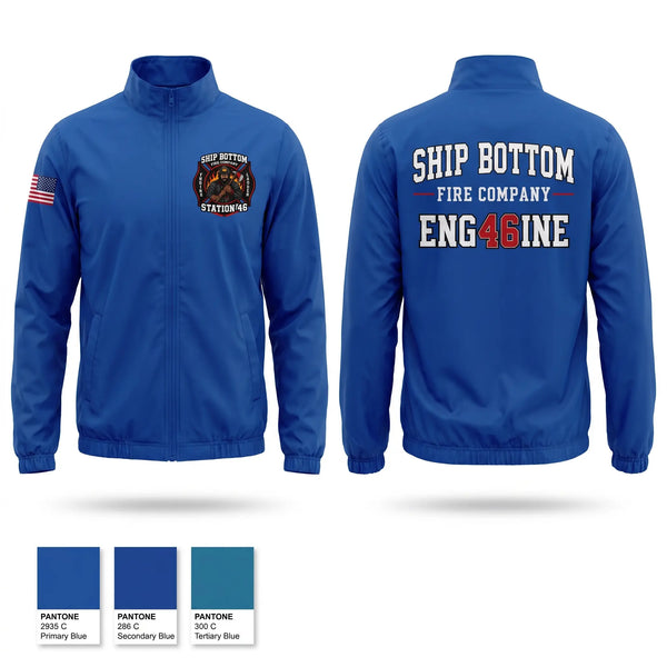 Windbreaker, Ship bottom fire company, Fire Department, Teamtime, Team time, sublimation, custom sports apparel, team uniforms, spirit wear, spiritwear, sports uniforms, custom shirts, team store, custom team store, fundraiser sports, apparel fundraiser