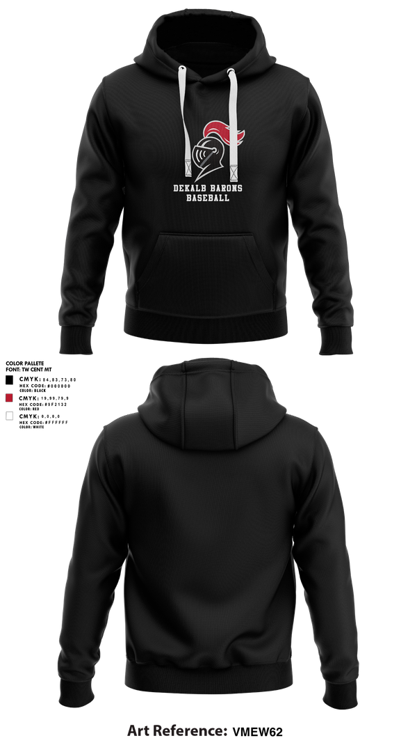 Hoodie, DeKalb Barons Baseball, Baseball, Teamtime, Team time, sublimation, custom sports apparel, team uniforms, spirit wear, spiritwear, sports uniforms, custom shirts, team store, custom team store, fundraiser sports, apparel fundraiser