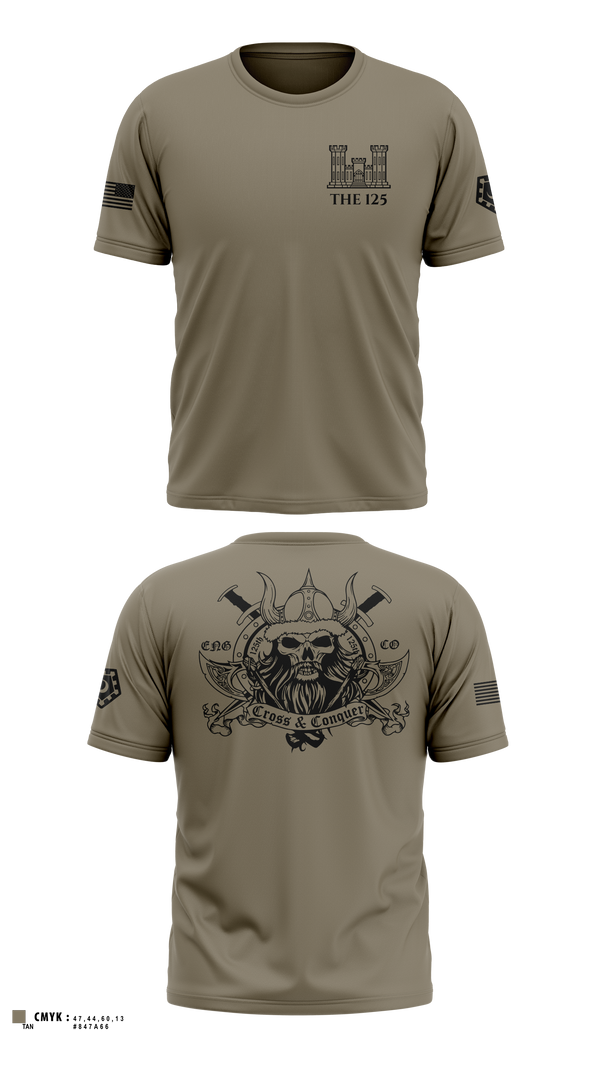 Short Sleeve Performance Shirt, 125 ENGINEER COMPANY, National Guard, Teamtime, Team time, sublimation, custom sports apparel, team uniforms, spirit wear, spiritwear, sports uniforms, custom shirts, team store, custom team store, fundraiser sports, apparel fundraiser
