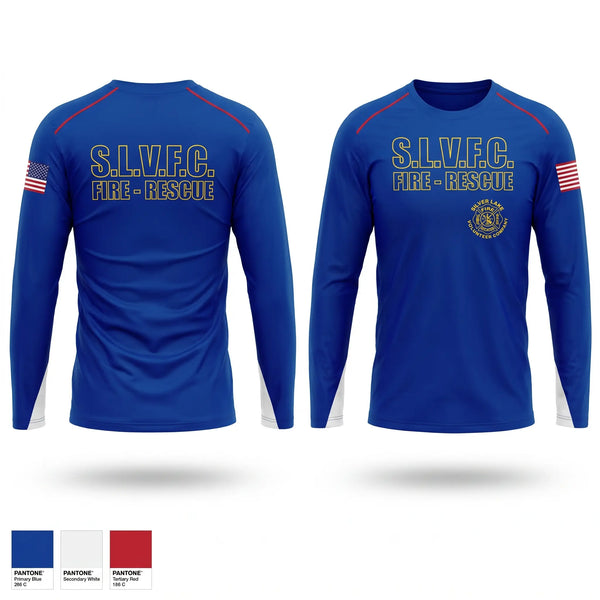 Long Sleeve Performance Shirt, Silver Lake Volunteer Fire Company, Fire Department, Teamtime, Team time, sublimation, custom sports apparel, team uniforms, spirit wear, spiritwear, sports uniforms, custom shirts, team store, custom team store, fundraiser sports, apparel fundraiser