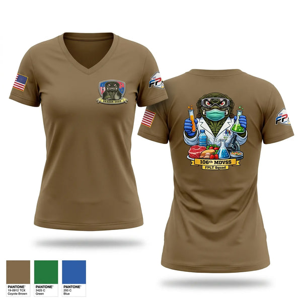 Womens Short Sleeve Vneck Shirt, 106th MDVSS, Army, Teamtime, Team time, sublimation, custom sports apparel, team uniforms, spirit wear, spiritwear, sports uniforms, custom shirts, team store, custom team store, fundraiser sports, apparel fundraiser