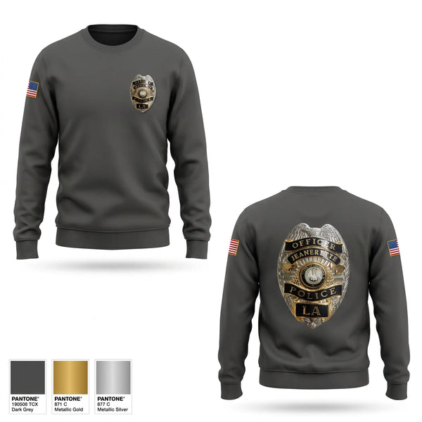 Crew Neck Sweatshirt, Jeanerette Police Department, Police, Teamtime, Team time, sublimation, custom sports apparel, team uniforms, spirit wear, spiritwear, sports uniforms, custom shirts, team store, custom team store, fundraiser sports, apparel fundraiser