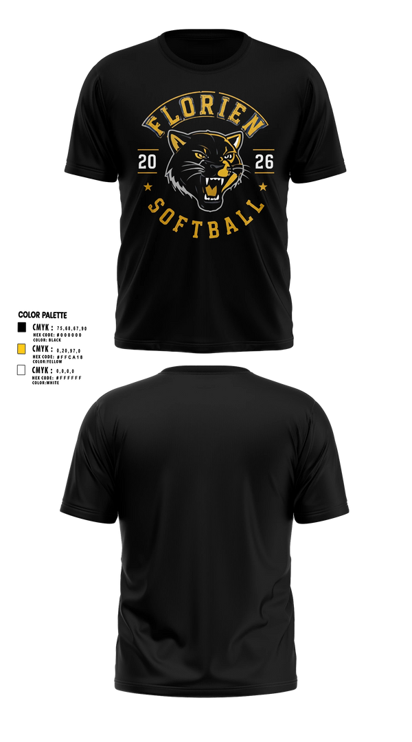 Short Sleeve Performance Shirt, Florien Blackcats, Softball, Teamtime, Team time, sublimation, custom sports apparel, team uniforms, spirit wear, spiritwear, sports uniforms, custom shirts, team store, custom team store, fundraiser sports, apparel fundraiser