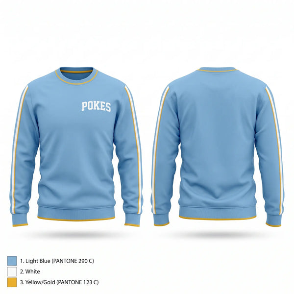 Crew Neck Sweatshirt, Pokes, Baseball, Teamtime, Team time, sublimation, custom sports apparel, team uniforms, spirit wear, spiritwear, sports uniforms, custom shirts, team store, custom team store, fundraiser sports, apparel fundraiser