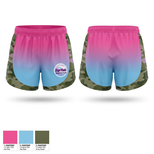Womens Shorts, Pompano Beach Riptide, Softball, Teamtime, Team time, sublimation, custom sports apparel, team uniforms, spirit wear, spiritwear, sports uniforms, custom shirts, team store, custom team store, fundraiser sports, apparel fundraiser