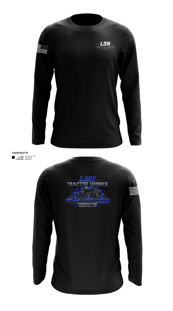 Long Sleeve Performance Shirt, LSN Tractor Works, Police, Teamtime, Team time, sublimation, custom sports apparel, team uniforms, spirit wear, spiritwear, sports uniforms, custom shirts, team store, custom team store, fundraiser sports, apparel fundraiser