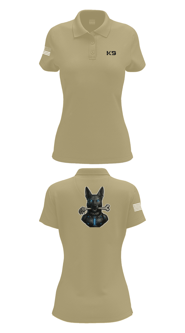 Womens Short Sleeve Performance Polo, Willoughby K9, Police, Teamtime, Team time, sublimation, custom sports apparel, team uniforms, spirit wear, spiritwear, sports uniforms, custom shirts, team store, custom team store, fundraiser sports, apparel fundraiser