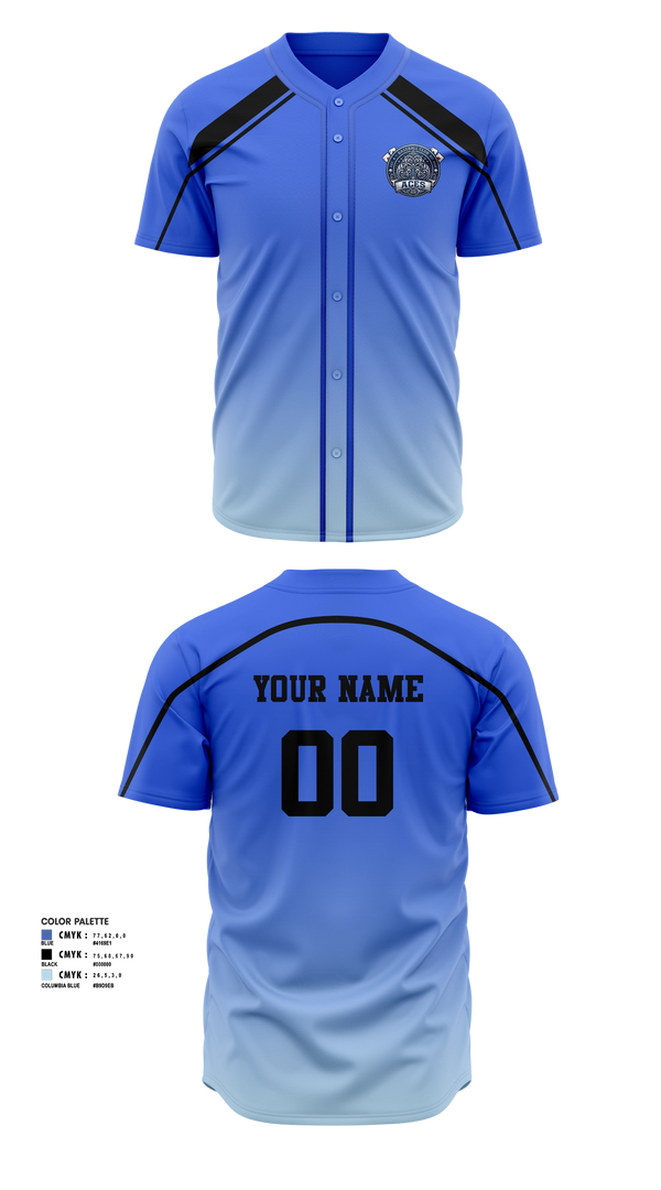 Full Button Baseball Jersey, Aces, Baseball, Teamtime, Team time, sublimation, custom sports apparel, team uniforms, spirit wear, spiritwear, sports uniforms, custom shirts, team store, custom team store, fundraiser sports, apparel fundraiser