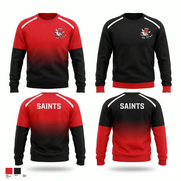 Crew Neck Sweatshirt, Tri County Saints, Ice Hockey, Teamtime, Team time, sublimation, custom sports apparel, team uniforms, spirit wear, spiritwear, sports uniforms, custom shirts, team store, custom team store, fundraiser sports, apparel fundraiser