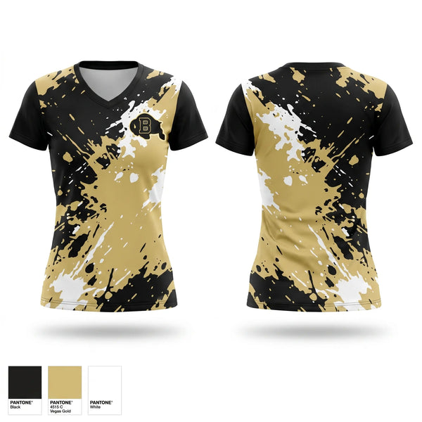 Womens Short Sleeve Vneck Shirt, Buffalo High School, Women's Basketball, Teamtime, Team time, sublimation, custom sports apparel, team uniforms, spirit wear, spiritwear, sports uniforms, custom shirts, team store, custom team store, fundraiser sports, apparel fundraiser