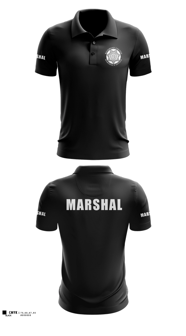 Short Sleeve Performance Polo, Richmond County Marshal's Office, Police, Teamtime, Team time, sublimation, custom sports apparel, team uniforms, spirit wear, spiritwear, sports uniforms, custom shirts, team store, custom team store, fundraiser sports, apparel fundraiser