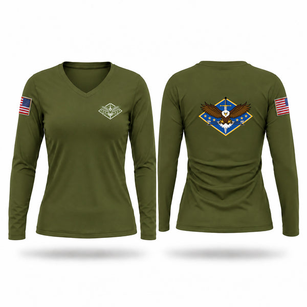 Womens Long Sleeve Vneck Shirt, SORT, Police, Teamtime, Team time, sublimation, custom sports apparel, team uniforms, spirit wear, spiritwear, sports uniforms, custom shirts, team store, custom team store, fundraiser sports, apparel fundraiser