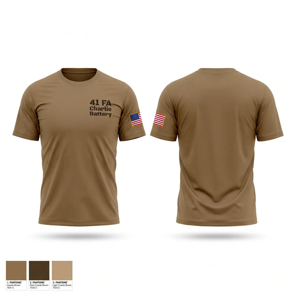 Short Sleeve Performance Shirt, 4-1 FA Charlie Battery, Army, Teamtime, Team time, sublimation, custom sports apparel, team uniforms, spirit wear, spiritwear, sports uniforms, custom shirts, team store, custom team store, fundraiser sports, apparel fundraiser