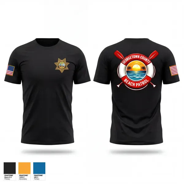 Short Sleeve Performance Shirt, Georgetown County Beach Patrol, Police, Teamtime, Team time, sublimation, custom sports apparel, team uniforms, spirit wear, spiritwear, sports uniforms, custom shirts, team store, custom team store, fundraiser sports, apparel fundraiser