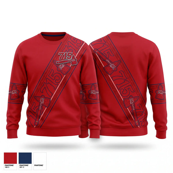 Crew Neck Sweatshirt, 715 Hammers, Baseball, Teamtime, Team time, sublimation, custom sports apparel, team uniforms, spirit wear, spiritwear, sports uniforms, custom shirts, team store, custom team store, fundraiser sports, apparel fundraiser