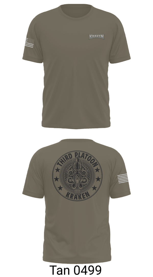 Old School Cotton Feel Shirt, 55th ComCam Kraken, Army, Teamtime, Team time, sublimation, custom sports apparel, team uniforms, spirit wear, spiritwear, sports uniforms, custom shirts, team store, custom team store, fundraiser sports, apparel fundraiser